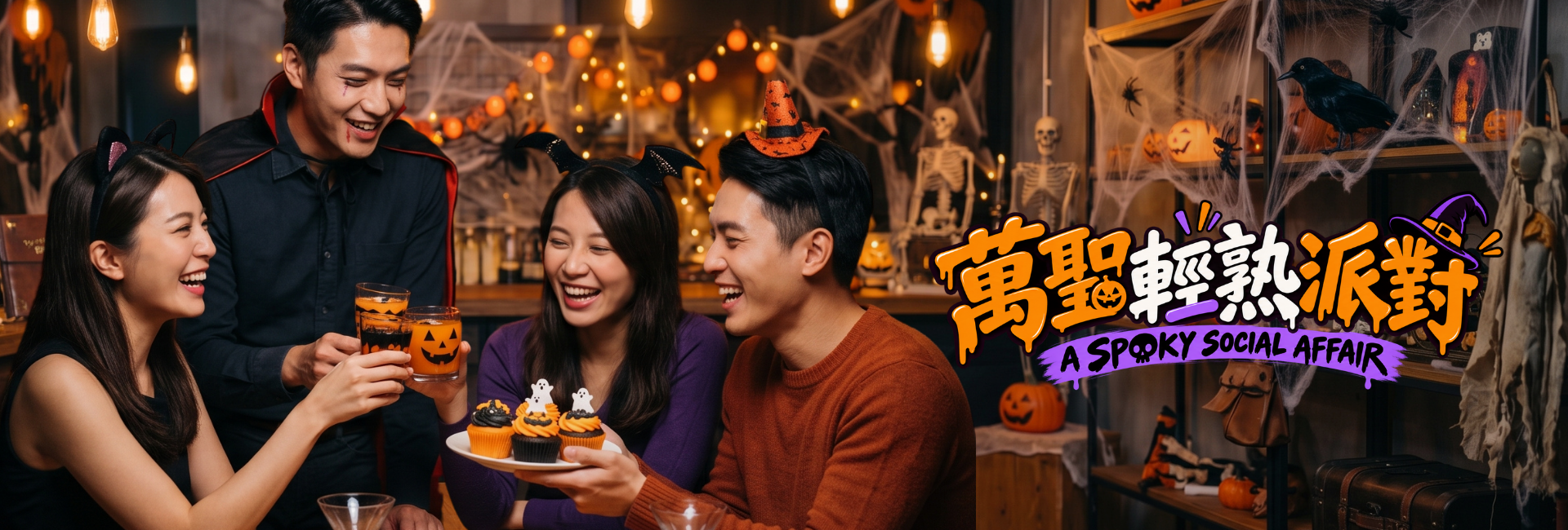 萬聖魅影狂歡夜｜大人系限時快速輪桌派對